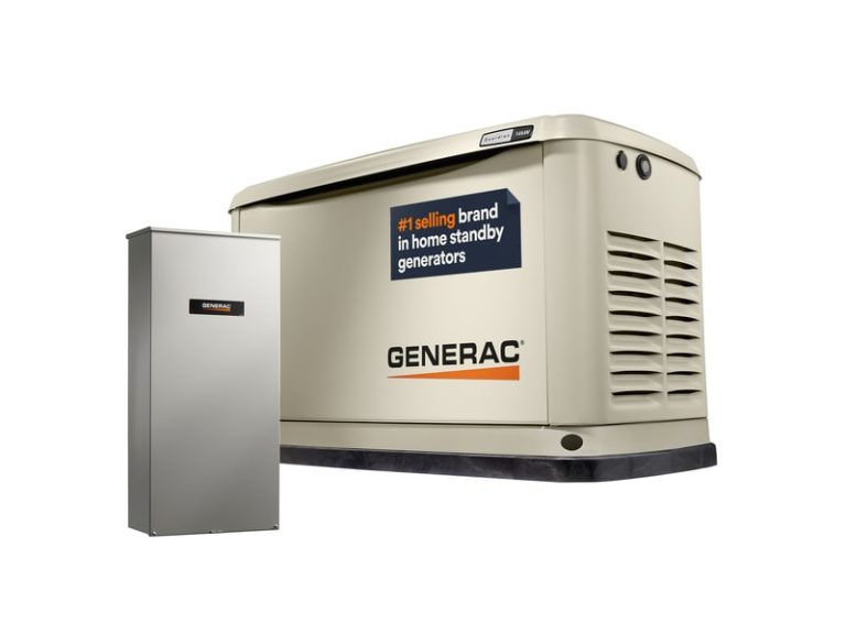 Generac Guardian 14kW home standby generator with whole house transfer switch.