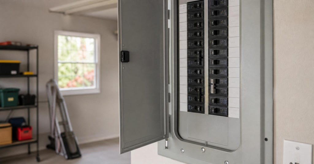 Breakers in a residential panel